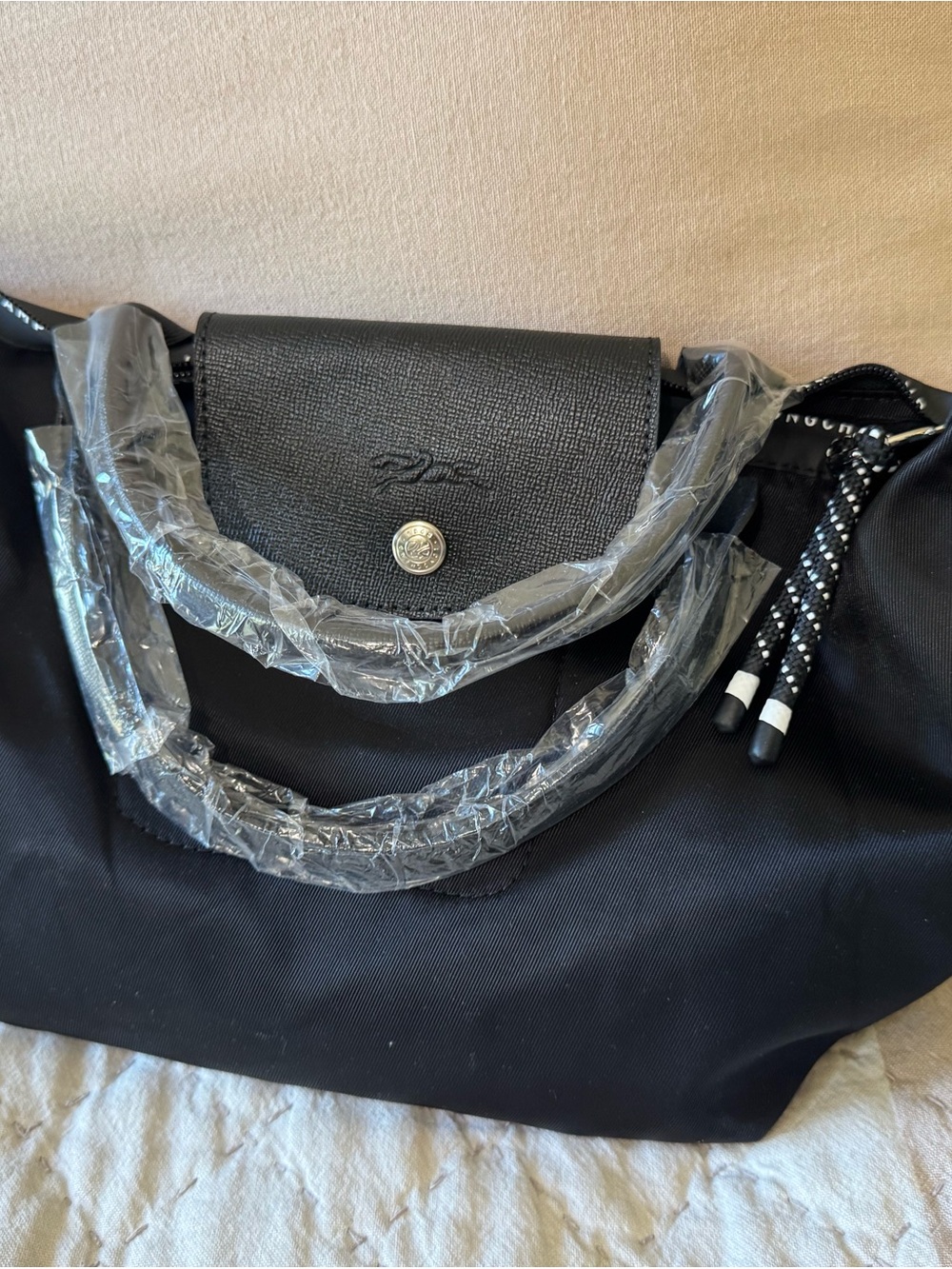 Longchamp Black Energy Bag in Small